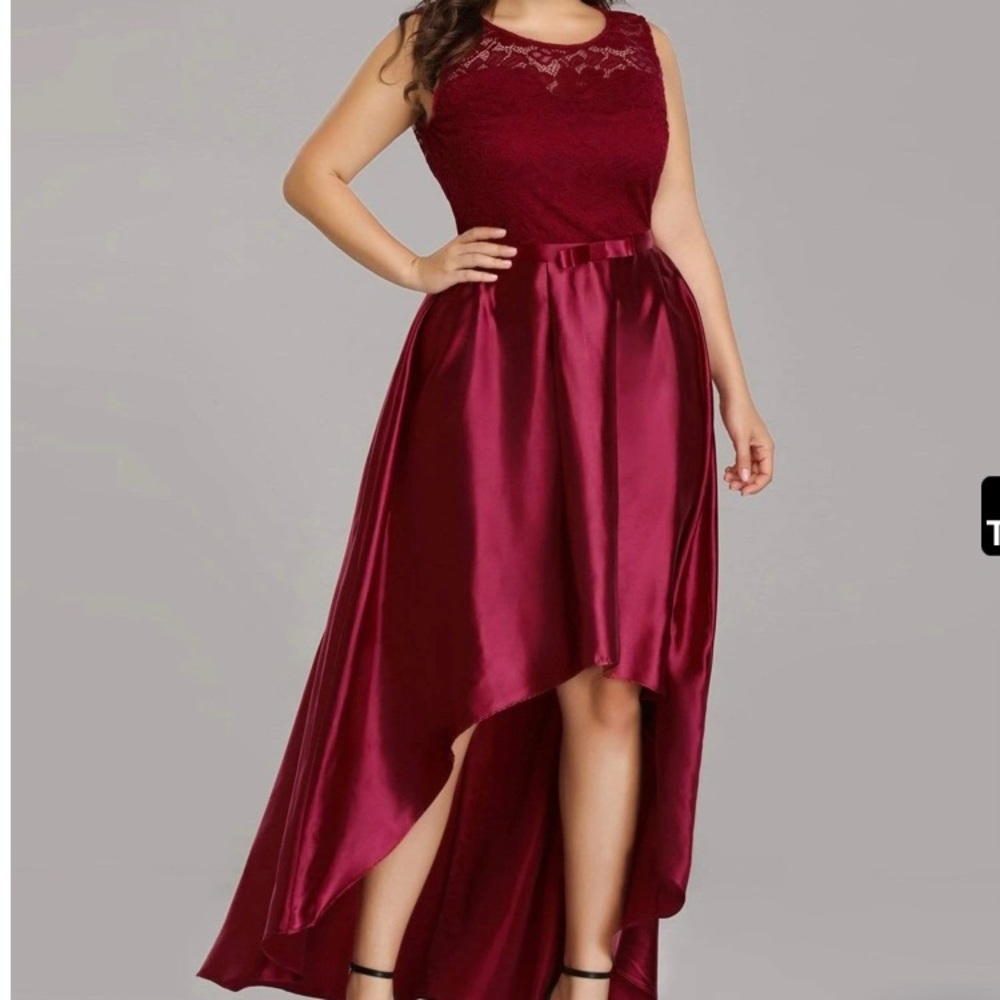 Plus Size Satin Party Dress